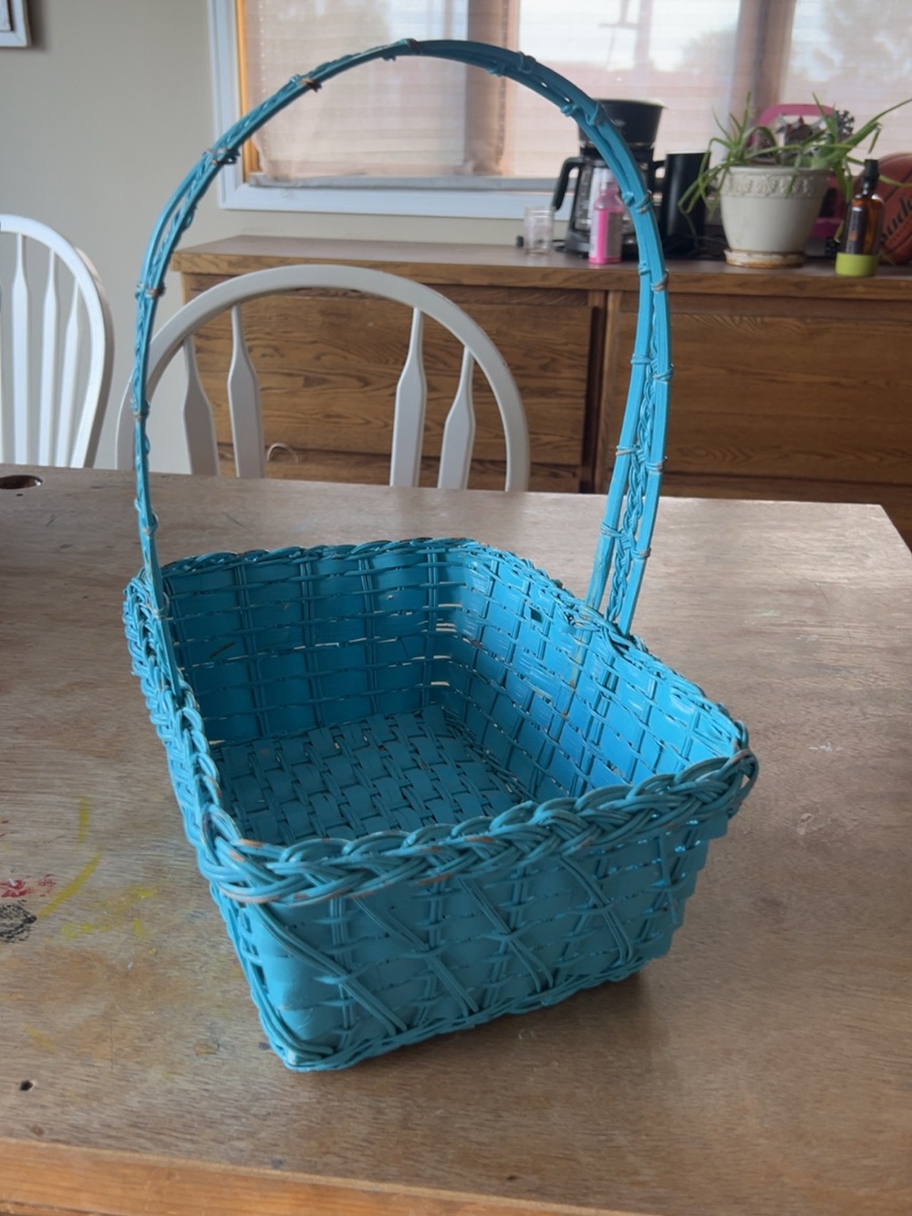 Blue Woven Handle Basket - Home Accents